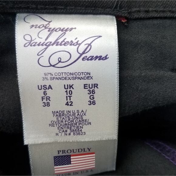 Not Your Daughters Jeans Black Crop Pants - Picture 6 of 7